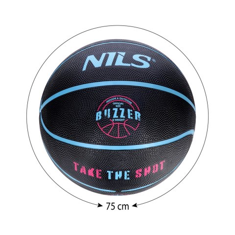 NPK271 PIŁKA DO KOSZYKÓWKI CZARNA BUZZER 7 NILS NPK271 PIŁKA DO KOSZYKÓWKI CZARNA BUZZER 7 NILS