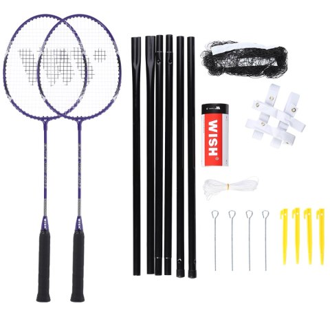 ALUMTEC 4466 ZESTAW RAKIET DO BADMINTONA FIOLETOWY 2 SZT + LOTKI 3 SZT + SIATKA + LINIE WISH ALUMTEC 4466 ZESTAW RAKIET DO BADMINTONA FIOLETOWY 2 SZT + LOTKI 3 SZT + SIATKA + LINIE WISH