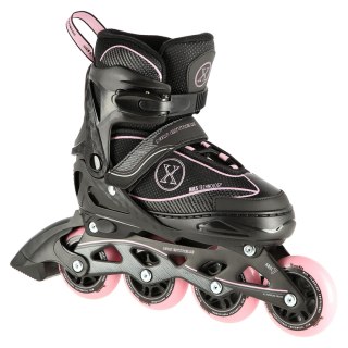 NA11008 CZARNO-RÓŻOWY ROZM. L (39-42) ŁYŻWOROLKI NILS EXTREME