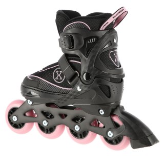 NA11008 CZARNO-RÓŻOWY ROZM. L (39-42) ŁYŻWOROLKI NILS EXTREME