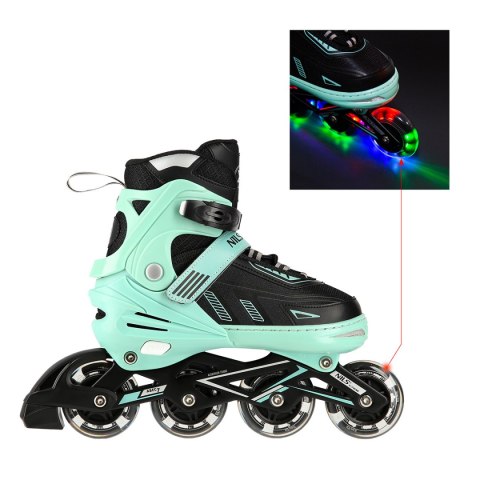 NA11230A MIĘTOWE LED ROZM. L(39-42) ŁYŻWOROLKI NILS EXTREME NA11230A MIĘTOWE LED ROZM. L(39-42) ŁYŻWOROLKI NILS EXTREME