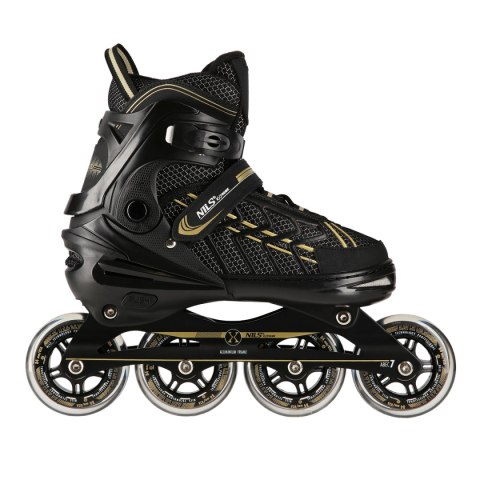 NA1128 CZARNO-ZŁOTE ROZM. XL(43-45) ŁYŻWOROLKI NILS EXTREME NA1128 CZARNO-ZŁOTE ROZM. XL(43-45) ŁYŻWOROLKI NILS EXTREME