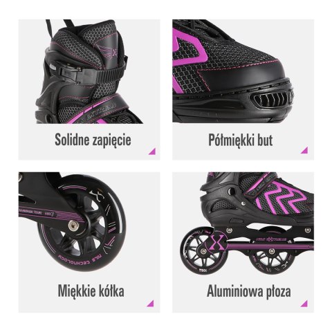 NA19318 CZARNO-FIOLETOWY ROZM. L (39-42) ŁYŻWOROLKI NILS EXTREME NA19318 CZARNO-FIOLETOWY ROZM. L (39-42) ŁYŻWOROLKI NILS EXTREME