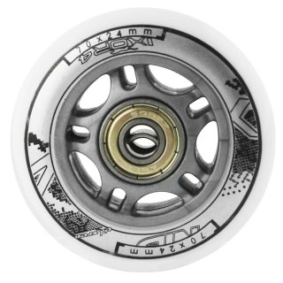 PU 70x24 BIAŁE 82A (4 SZT) + ABEC-7 (8 SZT) ZESTAW NILS EXTREME