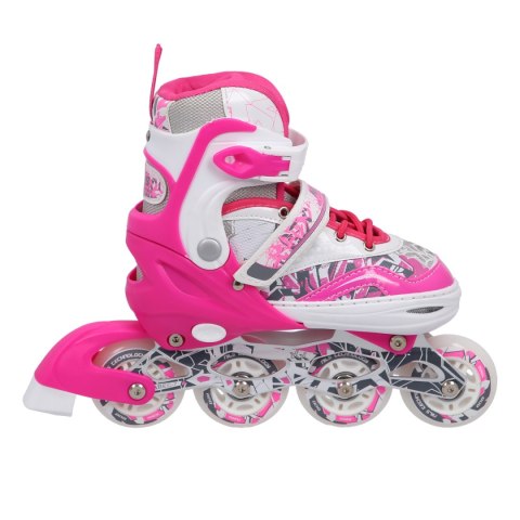 NF10927 A 2w1 DARK PINK ROZM.L(39-42) ŁYŻWOROLKI Z WYM. PŁ. FIGUROWĄ NILS EXTREME NF10927 A 2w1 DARK PINK ROZM.L(39-42) ŁYŻWOROLKI Z WYM. PŁ. FIGUROWĄ NILS EXTREME