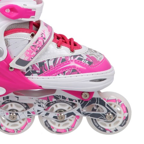 NF10927 A 2w1 DARK PINK ROZM.L(39-42) ŁYŻWOROLKI Z WYM. PŁ. FIGUROWĄ NILS EXTREME NF10927 A 2w1 DARK PINK ROZM.L(39-42) ŁYŻWOROLKI Z WYM. PŁ. FIGUROWĄ NILS EXTREME