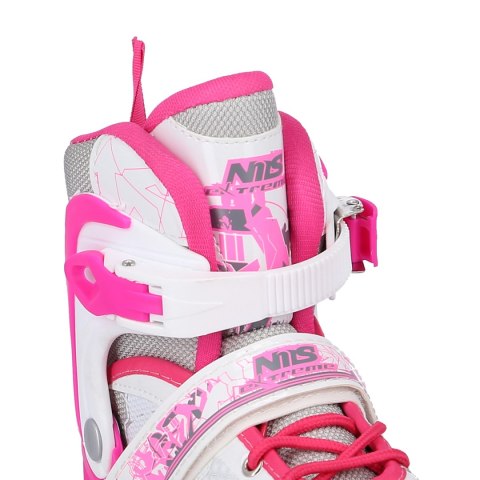 NF10927 A 2w1 DARK PINK ROZM.L(39-42) ŁYŻWOROLKI Z WYM. PŁ. FIGUROWĄ NILS EXTREME NF10927 A 2w1 DARK PINK ROZM.L(39-42) ŁYŻWOROLKI Z WYM. PŁ. FIGUROWĄ NILS EXTREME