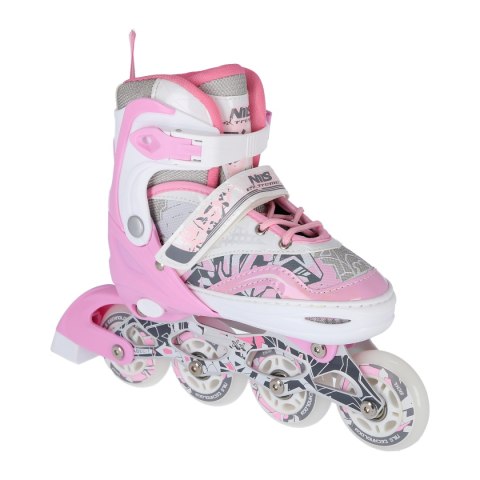 NF10927 A 2w1 PINK ROZM.L(39-42) ŁYŻWOROLKI Z WYM. PŁ. FIGUROWĄ NILS EXTREME NF10927 A 2w1 PINK ROZM.L(39-42) ŁYŻWOROLKI Z WYM. PŁ. FIGUROWĄ NILS EXTREME