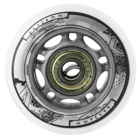 PU 64x24 82A BIAŁE (4 szt.) + ABEC-7 (8 szt.) ZESTAW NILS EXTREME PU 64x24 82A BIAŁE (4 szt.) + ABEC-7 (8 szt.) ZESTAW NILS EXTREME
