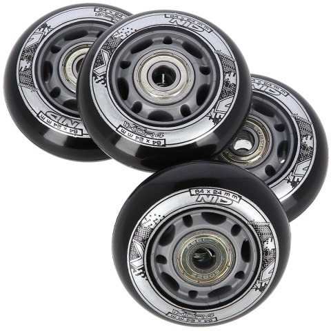 PU 64x24 82A CZARNE (4 szt.) + ABEC-9 (8 szt.) ZESTAW NILS EXTREME PU 64x24 82A CZARNE (4 szt.) + ABEC-9 (8 szt.) ZESTAW NILS EXTREME