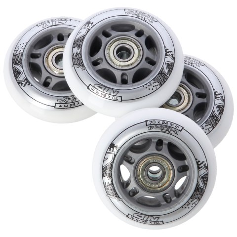 PU 70x24 82A BIAŁE N (4 szt.) + ABEC-7 (8 szt.) ZESTAW NILS EXTREME PU 70x24 82A BIAŁE N (4 szt.) + ABEC-7 (8 szt.) ZESTAW NILS EXTREME