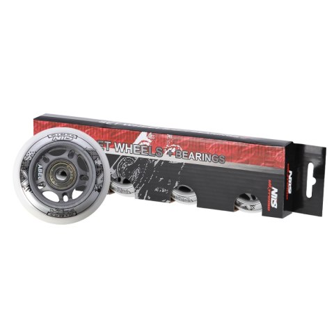 PU 70x24 82A BIAŁE N (4 szt.) + ABEC-7 (8 szt.) ZESTAW NILS EXTREME PU 70x24 82A BIAŁE N (4 szt.) + ABEC-7 (8 szt.) ZESTAW NILS EXTREME