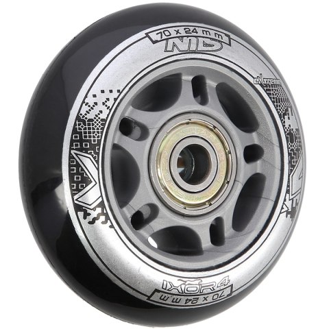 PU 70x24 82A CZARNE (4 szt.) + ABEC-9 (8 szt.) ZESTAW NILS EXTREME PU 70x24 82A CZARNE (4 szt.) + ABEC-9 (8 szt.) ZESTAW NILS EXTREME