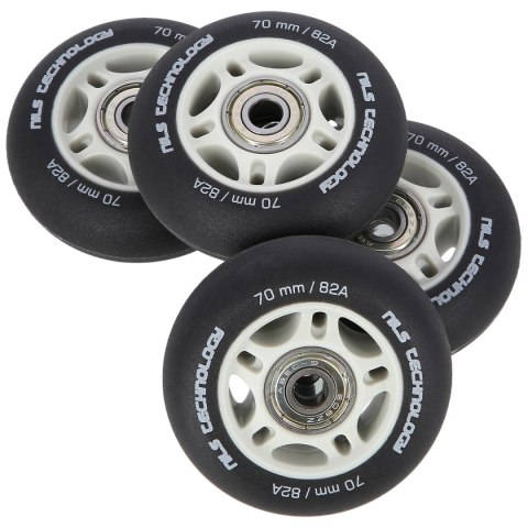 PU 70x24 82A CZARNE MATOWE (4 szt.) + ABEC-9 (8 szt.) ZESTAW NILS EXTREME PU 70x24 82A CZARNE MATOWE (4 szt.) + ABEC-9 (8 szt.) ZESTAW NILS EXTREME