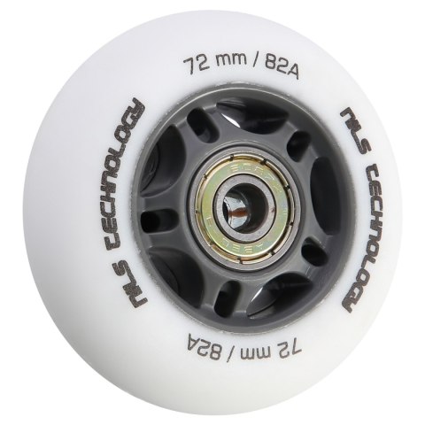 PU 72x24 82A BIAŁE MATOWE (4 szt.) + ABEC-9 (8 szt.) ZESTAW NILS EXTREME PU 72x24 82A BIAŁE MATOWE (4 szt.) + ABEC-9 (8 szt.) ZESTAW NILS EXTREME