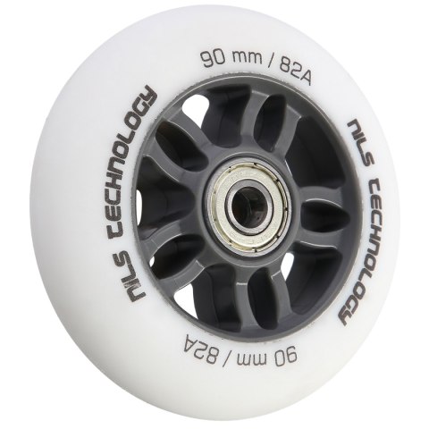 PU 90x24 82A BIAŁE MATOWE (4 szt.) + ABEC-9 CHROME (8 szt.) ZESTAW NILS EXTREME PU 90x24 82A BIAŁE MATOWE (4 szt.) + ABEC-9 CHROME (8 szt.) ZESTAW NILS EXTREME