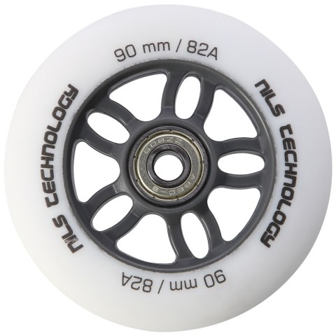 PU 90x24 82A BIAŁE MATOWE (4 szt.) + ABEC-9 CHROME (8 szt.) ZESTAW NILS EXTREME PU 90x24 82A BIAŁE MATOWE (4 szt.) + ABEC-9 CHROME (8 szt.) ZESTAW NILS EXTREME