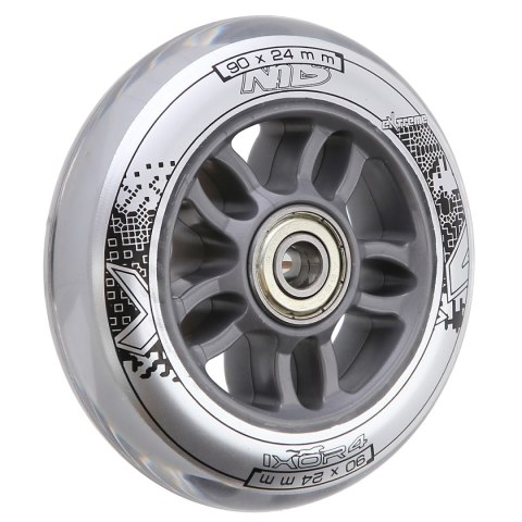 PU 90x24 82A PRZEZROCZYSTE (4 szt.) + ABEC-7 CHROME (8 szt.) ZESTAW NILS EXTREME PU 90x24 82A PRZEZROCZYSTE (4 szt.) + ABEC-7 CHROME (8 szt.) ZESTAW NILS EXTREME