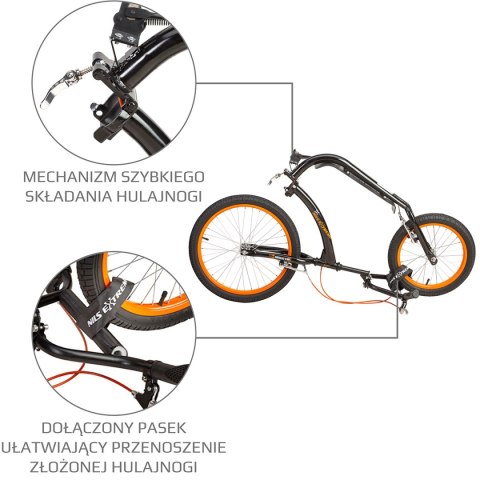 WH227F ORANGE 20/16" HULAJNOGA SKŁADANA NILS EXTREME WH227F ORANGE 20/16" HULAJNOGA SKŁADANA NILS EXTREME
