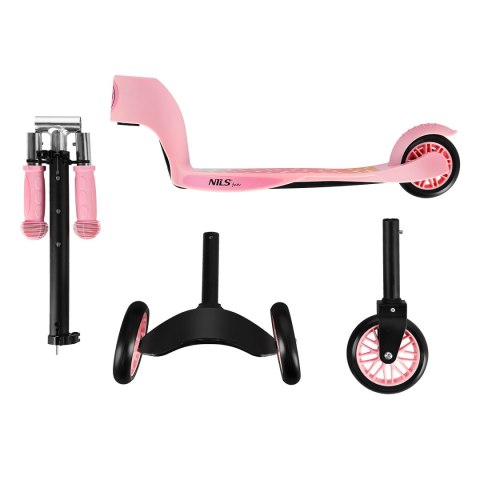 HLB202 2w1 PINK HULAJNOGA DZIECIĘCA NILS FUN HLB202 2w1 PINK HULAJNOGA DZIECIĘCA NILS FUN