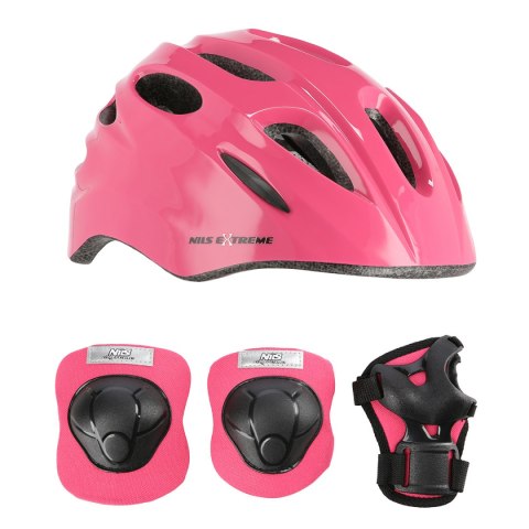 MTW01+H210 RÓŻOWY ROZM. XS KASK Z OCHRANIACZAMI ZESTAW NILS EXTREME MTW01+H210 RÓŻOWY ROZM. XS KASK Z OCHRANIACZAMI ZESTAW NILS EXTREME