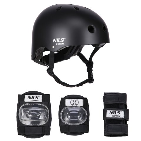 MR290+H230 KASK Z OCHRANIACZAMI ZESTAW CZARNY ROZM. S NILS EXTREME MR290+H230 KASK Z OCHRANIACZAMI ZESTAW CZARNY ROZM. S NILS EXTREME