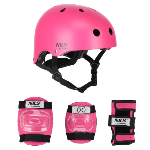 MR290+H230 KASK Z OCHRANIACZAMI ZESTAW RÓŻOWY ROZM. M NILS EXTREME MR290+H230 KASK Z OCHRANIACZAMI ZESTAW RÓŻOWY ROZM. M NILS EXTREME