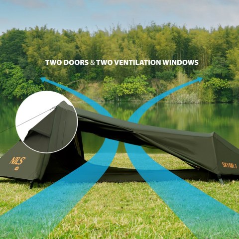 NC2501 NAMIOT ULTRA LIGHT SKYAIR 1 ZIELONY NILS CAMP NC2501 NAMIOT ULTRA LIGHT SKYAIR 1 ZIELONY NILS CAMP