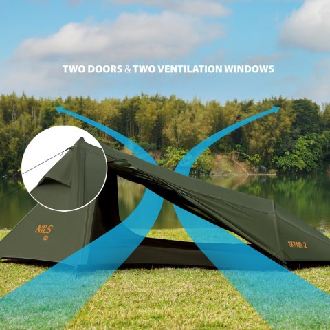 NC2502 NAMIOT ULTRA LIGHT SKYAIR 2 ZIELONY NILS CAMP NC2502 NAMIOT ULTRA LIGHT SKYAIR 2 ZIELONY NILS CAMP