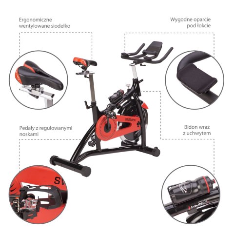 SW8902N ROWER STACJONARNY SPINNINGOWY Z OPOREM MECHANICZNYM HMS SW8902N ROWER STACJONARNY SPINNINGOWY Z OPOREM MECHANICZNYM HMS