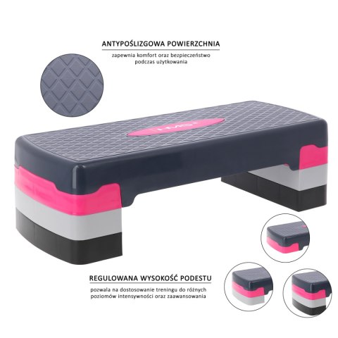 AS002 PINK/GREY STEP DO AEROBIKU HMS AS002 PINK/GREY STEP DO AEROBIKU HMS