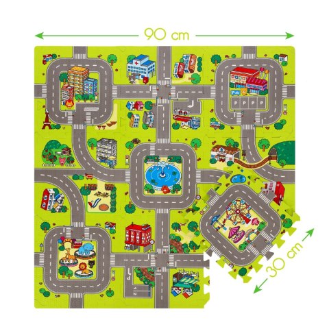 MD02 MATA DZIECIĘCA PUZZLE CARS 9 ELEMENTÓW 90x90CM NILS FUN MD02 MATA DZIECIĘCA PUZZLE CARS 9 ELEMENTÓW 90x90CM NILS FUN