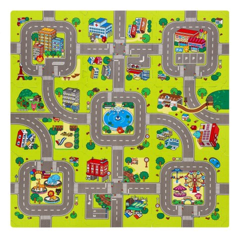 MD02 MATA DZIECIĘCA PUZZLE CARS 9 ELEMENTÓW 90x90CM NILS FUN MD02 MATA DZIECIĘCA PUZZLE CARS 9 ELEMENTÓW 90x90CM NILS FUN