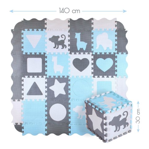 MD03 MATA DZIECIĘCA PUZZLE KOJEC MINT 36 ELEMENTÓW 140x140CM NILS FUN MD03 MATA DZIECIĘCA PUZZLE KOJEC MINT 36 ELEMENTÓW 140x140CM NILS FUN