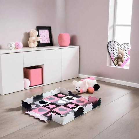 MD03 MATA DZIECIĘCA PUZZLE KOJEC PINK HEARTS 36 ELEMENTÓW 140x140CM NILS FUN MD03 MATA DZIECIĘCA PUZZLE KOJEC PINK HEARTS 36 ELEMENTÓW 140x140CM NILS FUN