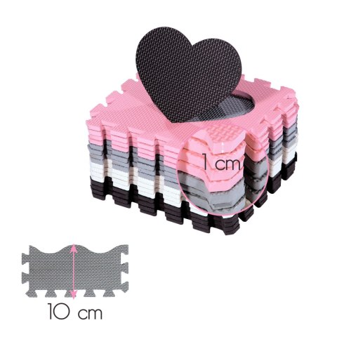 MD03 MATA DZIECIĘCA PUZZLE KOJEC PINK HEARTS 36 ELEMENTÓW 140x140CM NILS FUN MD03 MATA DZIECIĘCA PUZZLE KOJEC PINK HEARTS 36 ELEMENTÓW 140x140CM NILS FUN