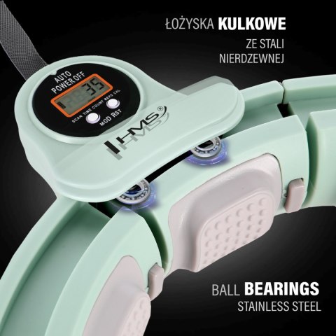 HHM13 HULA HOP GREEN Z MAGNESAMI I OBCIĄŻNIKIEM + LICZNIK HMS HHM13 HULA HOP GREEN Z MAGNESAMI I OBCIĄŻNIKIEM + LICZNIK HMS