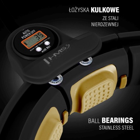 HHM13 NEW HULA HOP BLACK/GOLD Z MAGNESAMI I OBCIĄŻNIKIEM + LICZNIK HMS HHM13 NEW HULA HOP BLACK/GOLD Z MAGNESAMI I OBCIĄŻNIKIEM + LICZNIK HMS