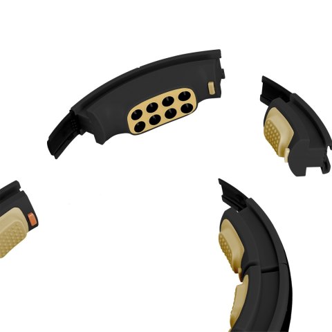 HHM13 NEW HULA HOP BLACK/GOLD Z MAGNESAMI I OBCIĄŻNIKIEM + LICZNIK HMS HHM13 NEW HULA HOP BLACK/GOLD Z MAGNESAMI I OBCIĄŻNIKIEM + LICZNIK HMS