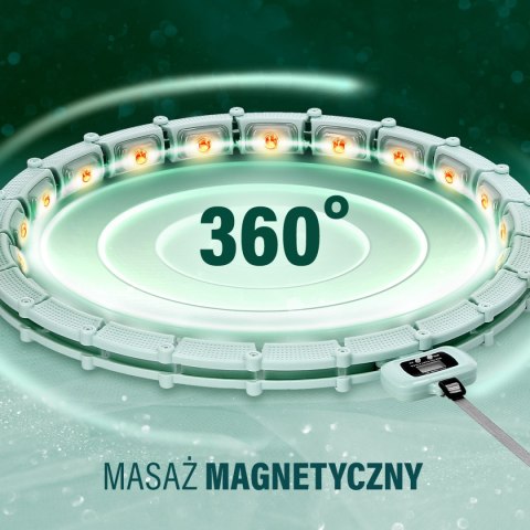 HHM14 HULA HOP GREEN Z MAGNESAMI I OBCIĄŻNIKIEM + LICZNIK HMS HHM14 HULA HOP GREEN Z MAGNESAMI I OBCIĄŻNIKIEM + LICZNIK HMS