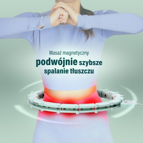 HHM14 HULA HOP GREEN Z MAGNESAMI I OBCIĄŻNIKIEM + LICZNIK HMS HHM14 HULA HOP GREEN Z MAGNESAMI I OBCIĄŻNIKIEM + LICZNIK HMS