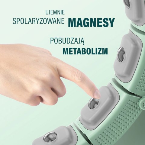 HHM14 HULA HOP GREEN Z MAGNESAMI I OBCIĄŻNIKIEM + LICZNIK HMS HHM14 HULA HOP GREEN Z MAGNESAMI I OBCIĄŻNIKIEM + LICZNIK HMS