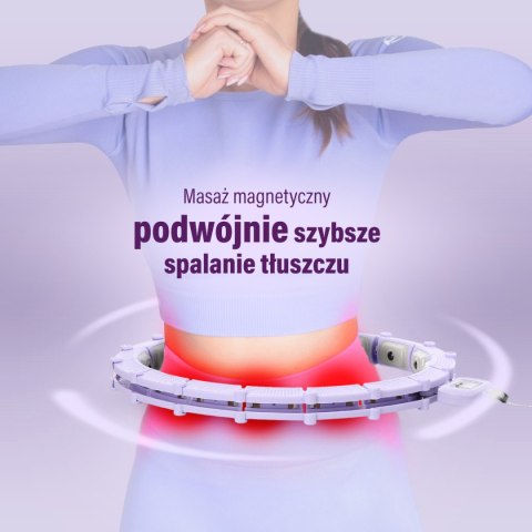 HHM14 HULA HOP VIOLET Z MAGNESAMI I OBCIĄŻNIKIEM + LICZNIK HMS HHM14 HULA HOP VIOLET Z MAGNESAMI I OBCIĄŻNIKIEM + LICZNIK HMS