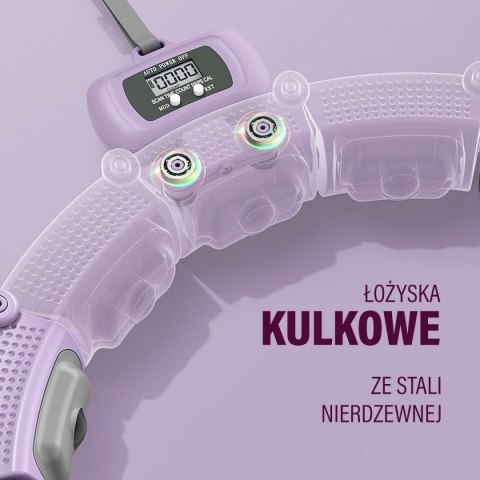 HHM14 HULA HOP VIOLET Z MAGNESAMI I OBCIĄŻNIKIEM + LICZNIK HMS HHM14 HULA HOP VIOLET Z MAGNESAMI I OBCIĄŻNIKIEM + LICZNIK HMS