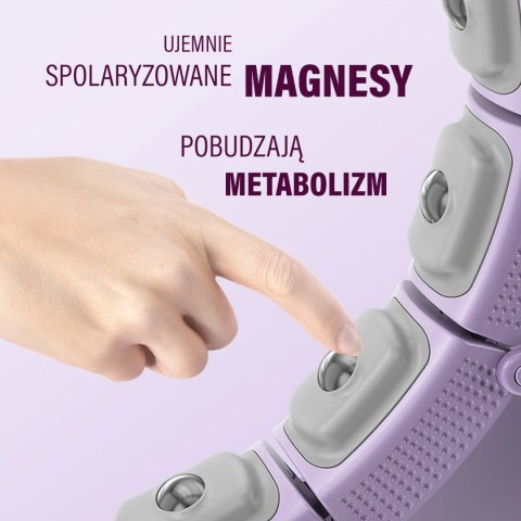 HHM14 HULA HOP VIOLET Z MAGNESAMI I OBCIĄŻNIKIEM + LICZNIK HMS HHM14 HULA HOP VIOLET Z MAGNESAMI I OBCIĄŻNIKIEM + LICZNIK HMS