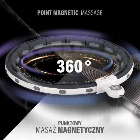 HHM15 HULA HOP BLACK Z MAGNESEM I OBCIĄŻNIKIEM + LICZNIK HMS HHM15 HULA HOP BLACK Z MAGNESEM I OBCIĄŻNIKIEM + LICZNIK HMS