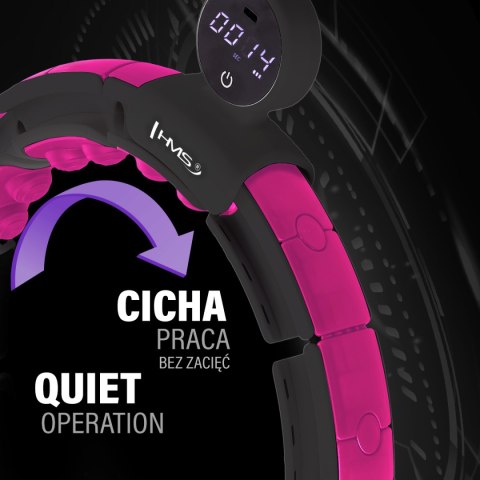 HHM16 HULA HOP BLACK/PINK Z MAGNESAMI I OBCIĄŻNIKIEM + LICZNIK HMS HHM16 HULA HOP BLACK/PINK Z MAGNESAMI I OBCIĄŻNIKIEM + LICZNIK HMS
