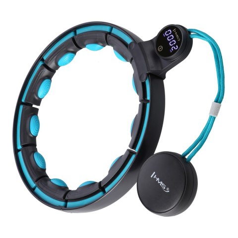 HHM17 HULA HOP BLACK/TURQUOISE Z MAGNESAMI I OBCIĄŻNIKIEM + LICZNIK HMS HHM17 HULA HOP BLACK/TURQUOISE Z MAGNESAMI I OBCIĄŻNIKIEM + LICZNIK HMS
