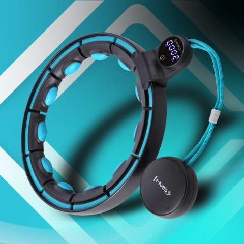 HHM17 HULA HOP BLACK/TURQUOISE Z MAGNESAMI I OBCIĄŻNIKIEM + LICZNIK HMS HHM17 HULA HOP BLACK/TURQUOISE Z MAGNESAMI I OBCIĄŻNIKIEM + LICZNIK HMS
