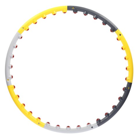 HHP005 GREY-YELLOW HULA HOP MASUJĄCY Z MAGNESAMI 85CM HMS HHP005 GREY-YELLOW HULA HOP MASUJĄCY Z MAGNESAMI 85CM HMS
